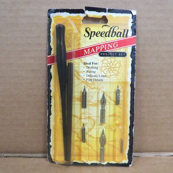 Speedball 2965 Mapping Calligraphy Pen Set New Old Stock In Original Package - Picture 1 of 4
